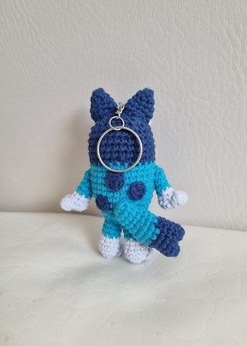 Amigurumi Bluey ve Bingo 2'li Anahtarlık Seti - Görsel 5