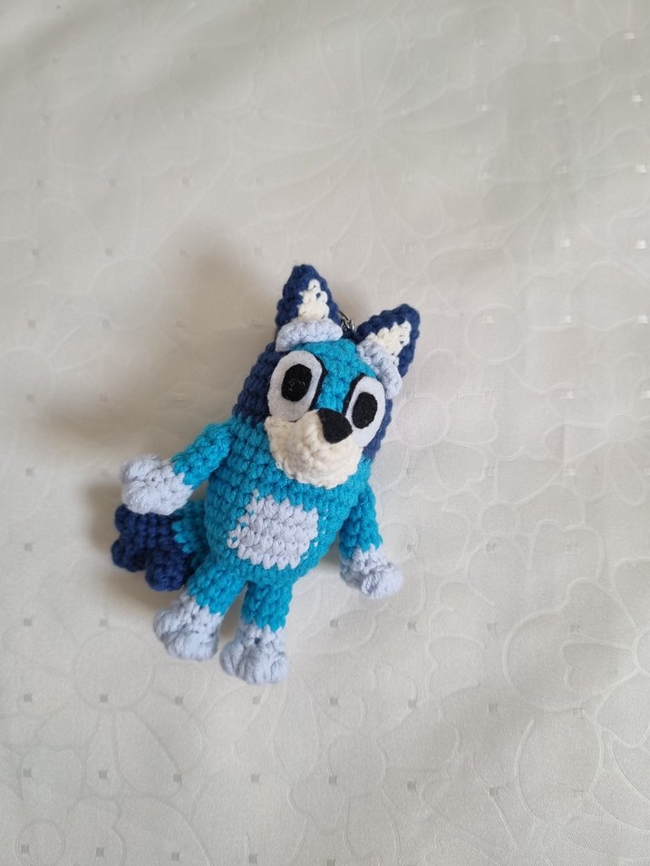 Amigurumi Bluey ve Bingo 2'li Anahtarlık Seti - Görsel 3