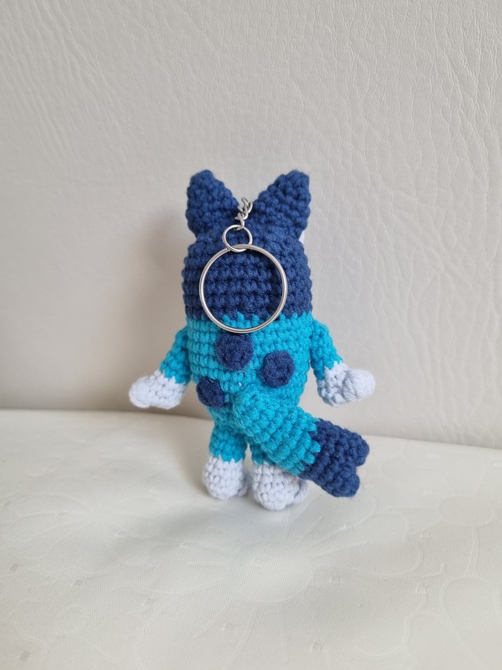Amigurumi Bluey ve Bingo 2'li Anahtarlık Seti - Görsel 5