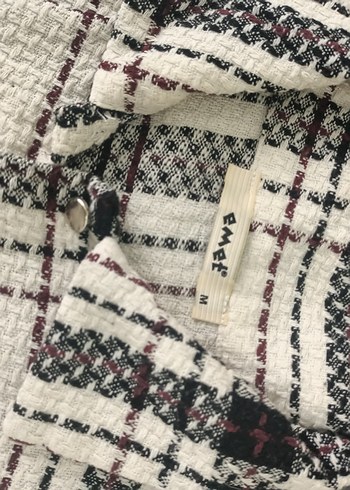 Kadın Gri Ekose Kürklü Ceket - Görsel 2