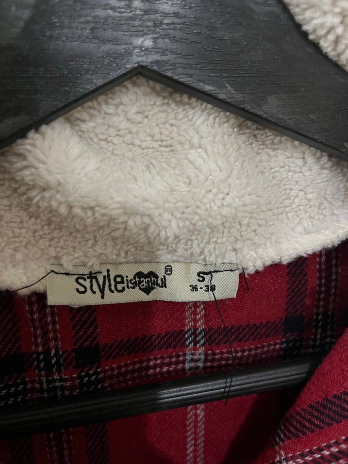 Kırmızı Ekoseli Yumuşak Kumaşlı Kadın Sweatshirt - Görsel 3