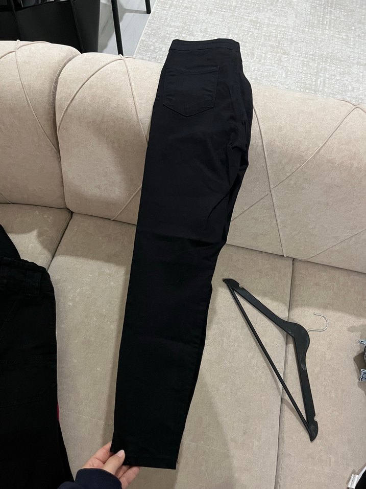 İnce kumaş düşük bel pantolon - Görsel 5