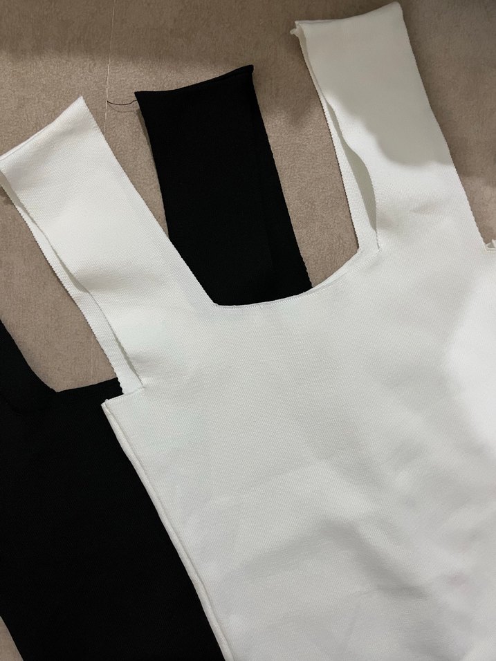 İkili Siyah Beyaz Kadın Atlet - Görsel 2