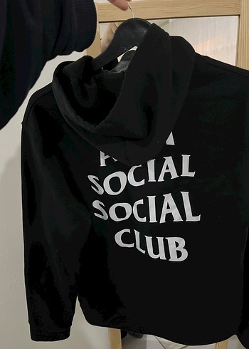 Siyah Kapüşonlu Anti Social Club Sweatshirt - Görsel 2