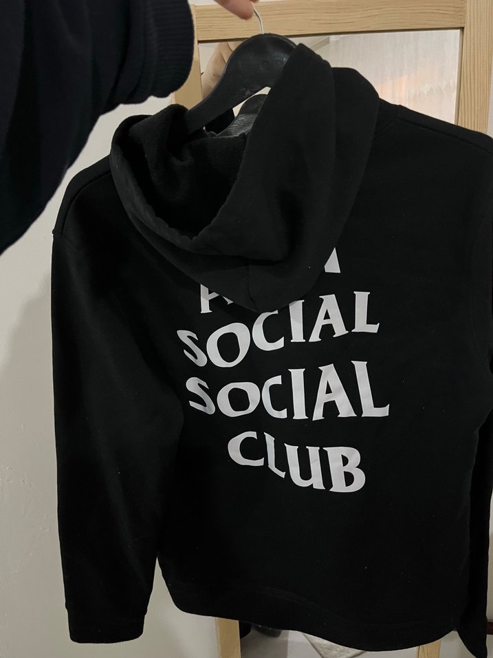 Siyah Kapüşonlu Anti Social Club Sweatshirt - Görsel 2