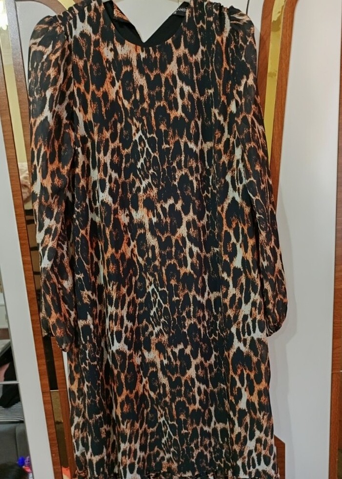 Leoparlı elbise - Görsel 4