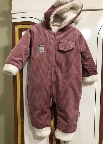 Pembe Kürklü Bebek Kız Tulumu - Görsel 8