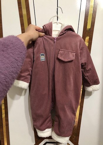 Pembe Kürklü Bebek Kız Tulumu - Görsel 9