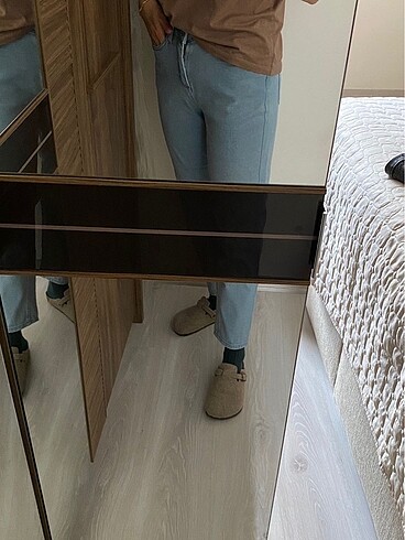 36 Beden mavi Renk Mom jean