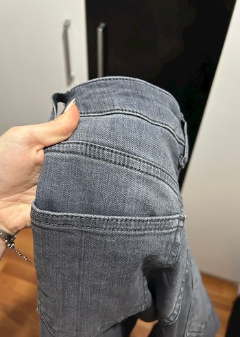 Trendyol & Milla Gri Kadın ispsnyol Kesim Kot Pantolon