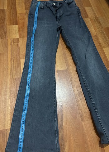 36 Beden Gri Kadın ispsnyol Kesim Kot Pantolon