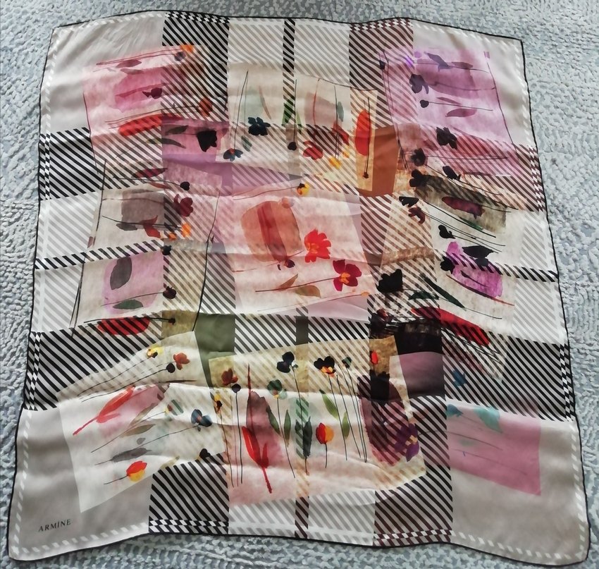 Armine Gri Bohem Desenli Kadın eşarp - Görsel 3