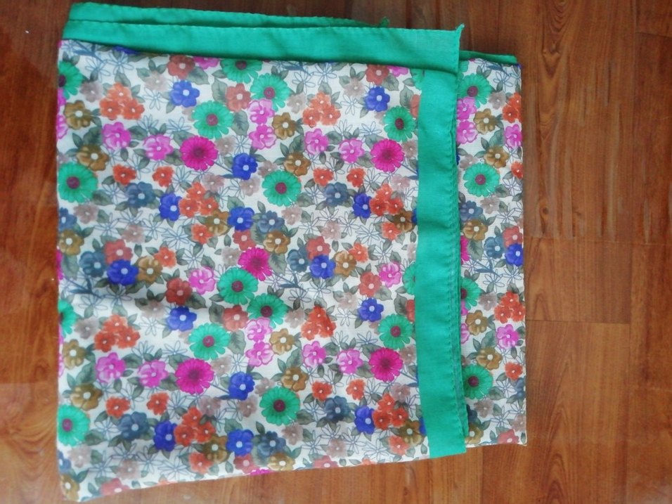 Çiçek Desenli Çok Renkli eşarp - Görsel 5