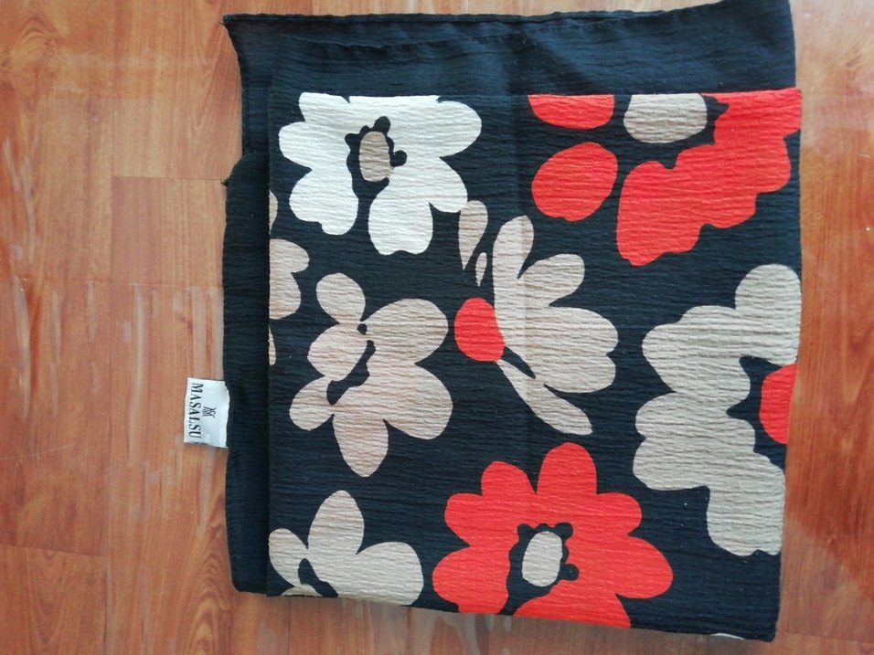 Çiçek Desenli Çok Renkli eşarp - Görsel 3