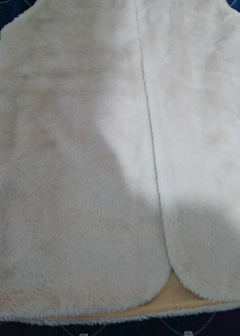 Krem Peluş Kadın Yelek - Görsel 3