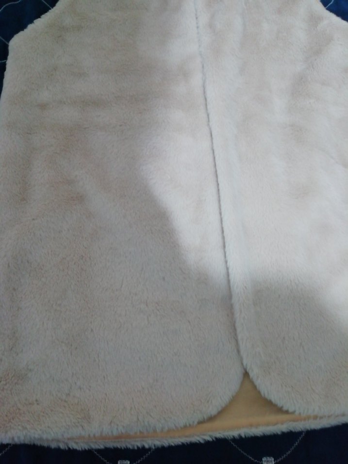 Krem Peluş Kadın Yelek - Görsel 3