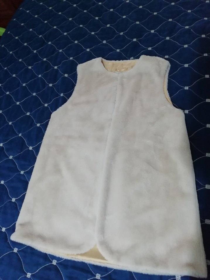 Krem Peluş Kadın Yelek - Görsel 2