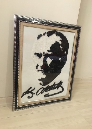  Beden siyah Renk Atatürk portresi punch işi