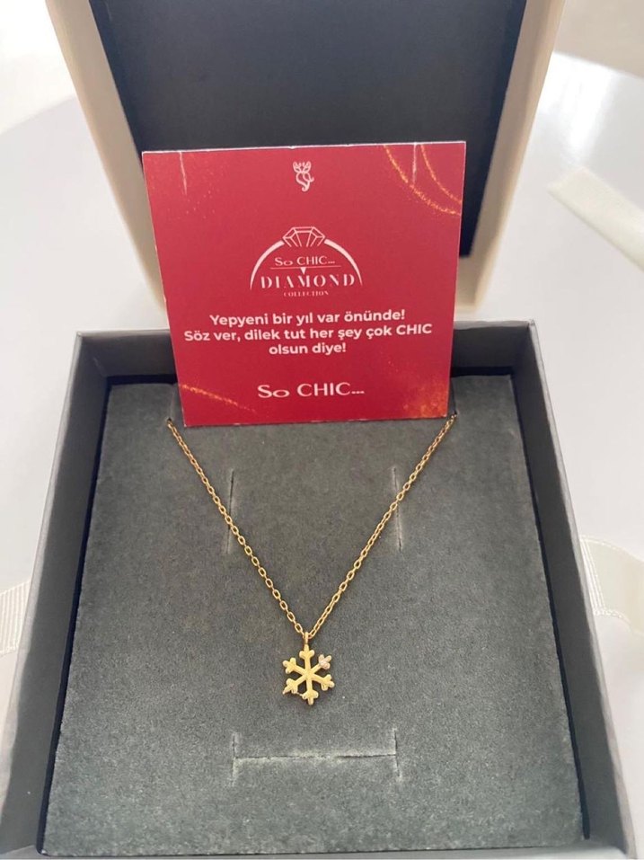 Kar tanesi kolye - Görsel 3