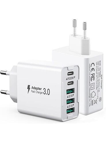 50w Hızlî Şarj Cihazı 4 Bağlantılı