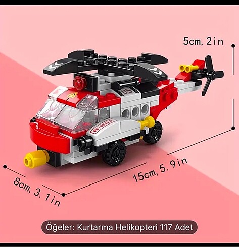 Beden Lego 6 in 1 Kurtarma Helikopter Seti