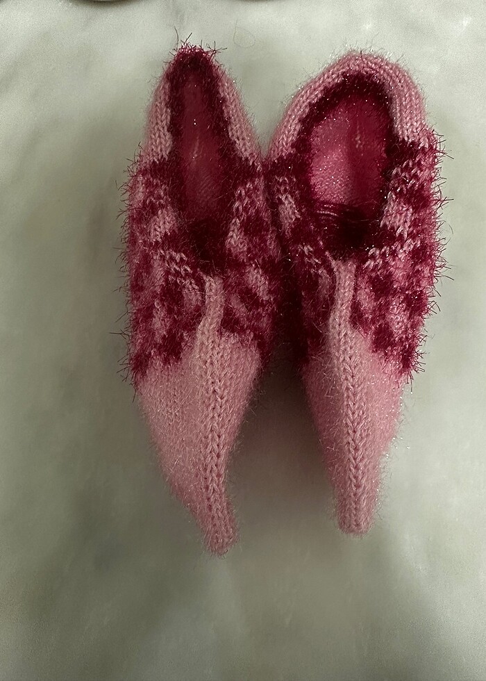 El Örgüsü Kışlık Simli Patik - Görsel 3