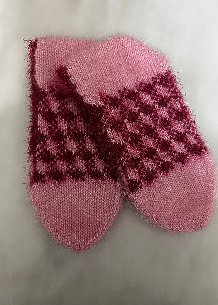 El Örgüsü Kışlık Simli Patik - Görsel 2