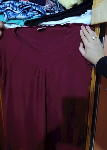Bordo V Yakalı Salaş Hamile Bluz