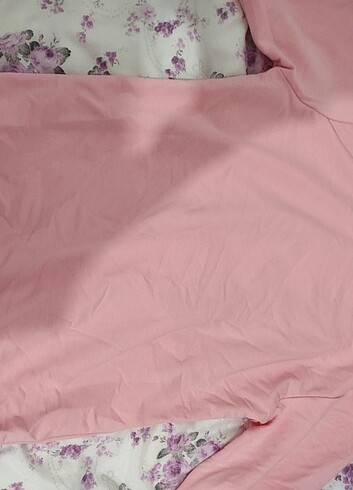 Pembe uzun kollu bluz