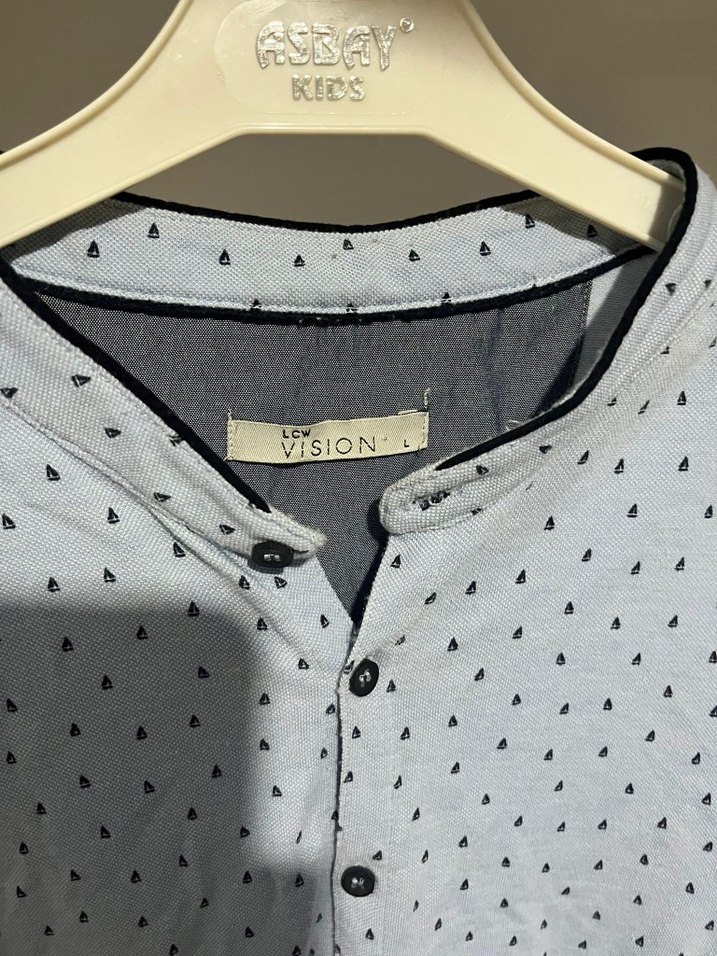 Gri Desenli Pamuklu Erkek Kısa Kollu Gömlek - Görsel 3