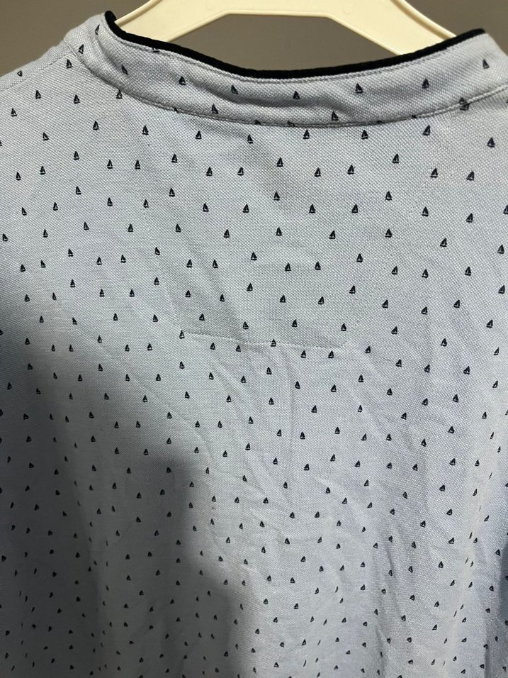 Gri Desenli Pamuklu Erkek Kısa Kollu Gömlek - Görsel 4