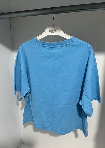 Mavi Baskılı Kısa Kollu Kiz cocuk Tişört - Görsel 2