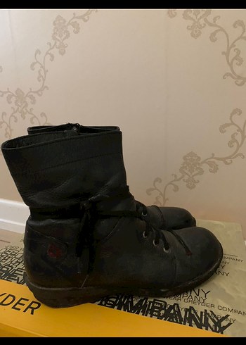 36 Beden siyah Renk Siyah Deri Kadın Goth Botları