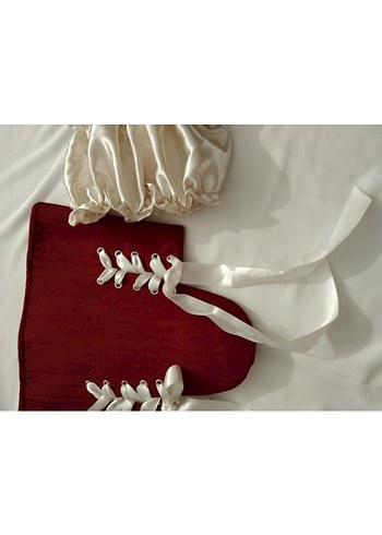 Bordo renk içi Fırfırlı Crop Bustiyer. yeni ilan açtırınız - Görsel 3