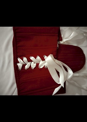 Bordo renk içi Fırfırlı Crop Bustiyer. yeni ilan açtırınız - Görsel 4