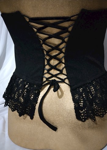 Dantel Detaylı Siyah Straplez Bustiyer yeni ilan açtırınız - Görsel 5