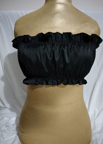 Siyah Gotik Straplez Midi Bustiyer - Görsel 2