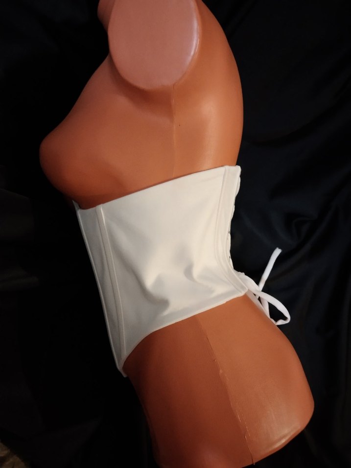 Beyaz Straplez Korse Mini Bustiyer - Görsel 2