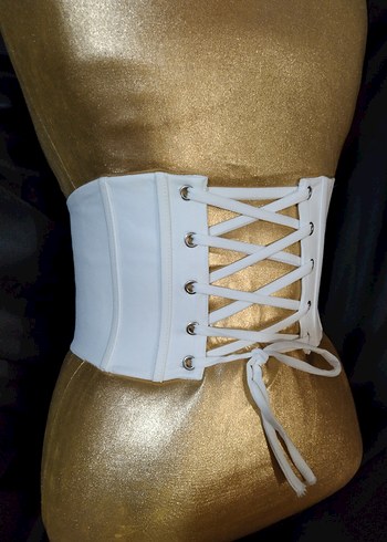 Beyaz Straplez Korse Bustiyer - Görsel 3