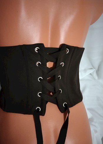 koyu kahverengi  kemer model Gotik Büstiyer - Görsel 4