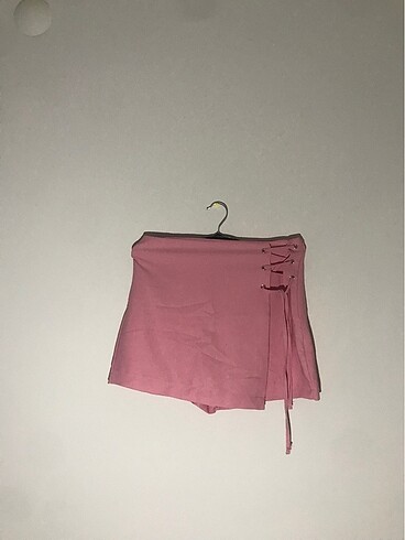 Pembe Kısa Şort Etek