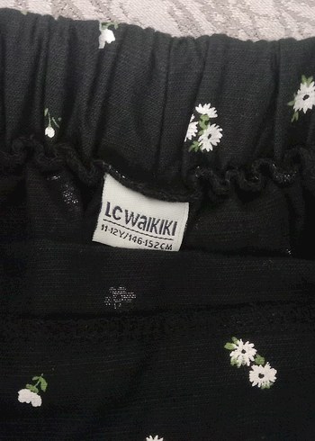 Siyah Çiçek Desenli Midi Etek - Görsel 2