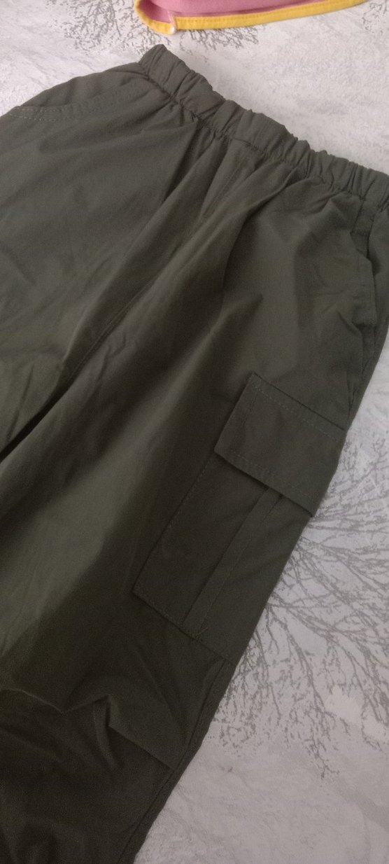 çocuk Rahat Kesim Fermuarlı kargo pantolon - Görsel 2