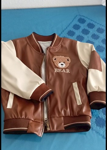 Düğmeli Kahverengi Erkek Deri Ceket - Görsel 2