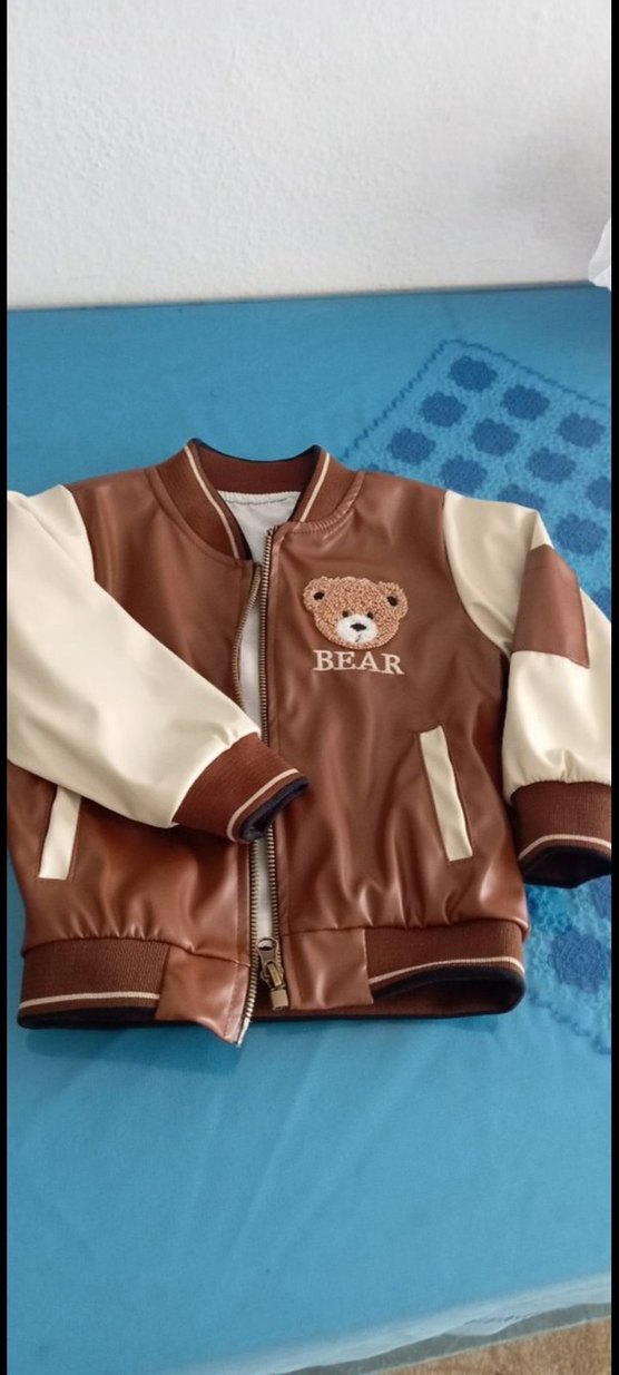 Düğmeli Kahverengi Erkek Deri Ceket - Görsel 2