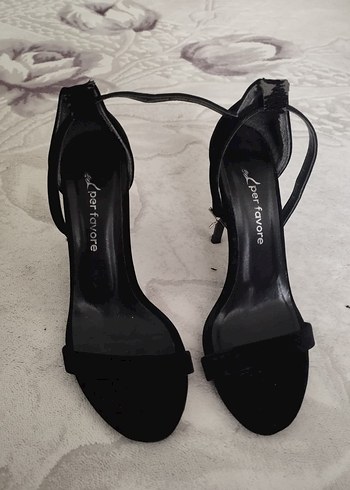 Siyah Stiletto Topuklu Kadın Ayakkabı - Görsel 2