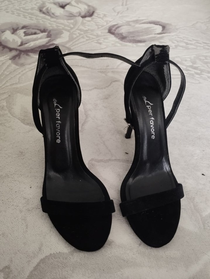 Siyah Stiletto Topuklu Kadın Ayakkabı - Görsel 2