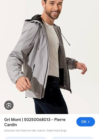 Pierre Cardin Pierre Cardin Gri Kapüşonlu Mont