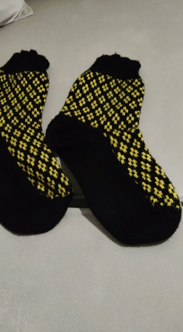 Sarı Siyah Erkek Çorap - Görsel 3