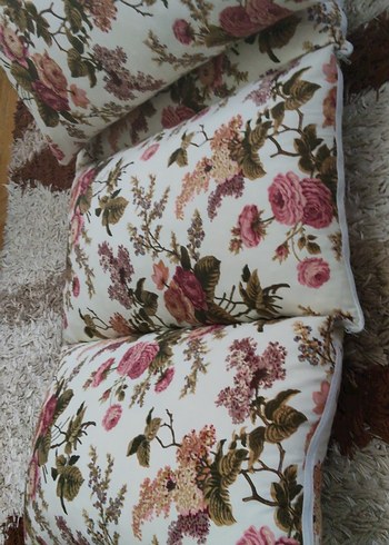 Çiçek Desenli Çok Renkli Minder - Görsel 3